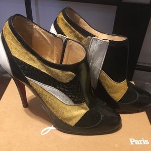Christian louboutin colorblock booties